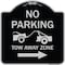 Signmission No Parking Tow-Away Zone W/ Right Arrow Heavy-Gauge Aluminum Sign, 18" x 18", BS-1818-23606 A-DES-BS-1818-23606 - alternate 1